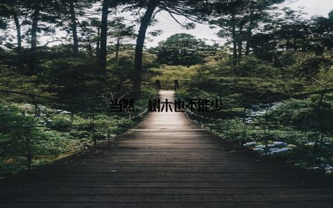 当然, 树木也不能少