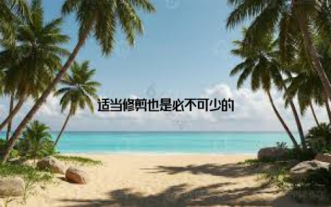 适当修剪也是必不可少的