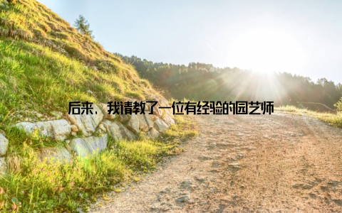 后来, 我请教了一位有经验的园艺师