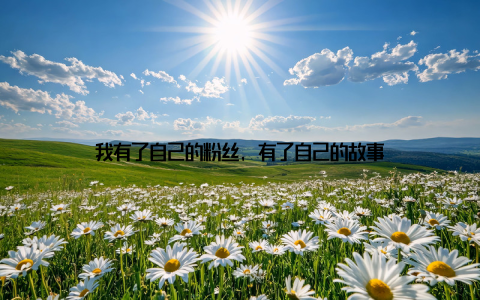 我有了自己的粉丝, 有了自己的故事
