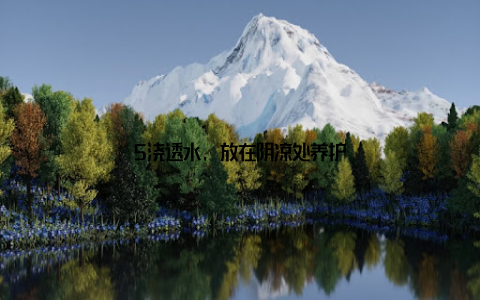 5浇透水, 放在阴凉处养护