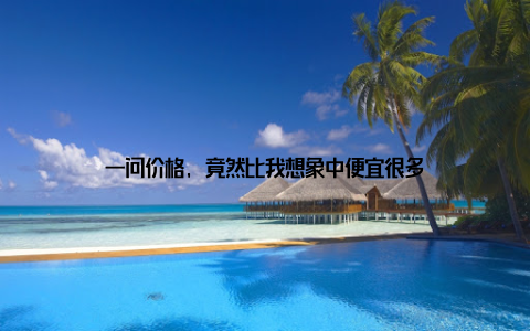 一问价格, 竟然比我想象中便宜很多