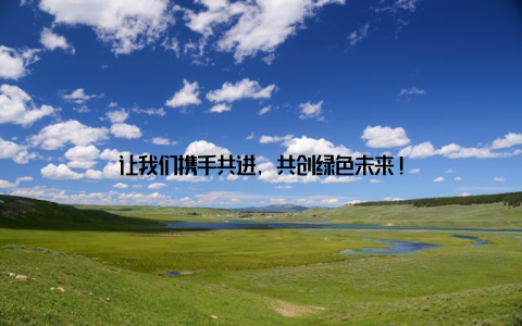 让我们携手共进, 共创绿色未来!