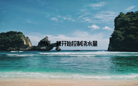 然后, 我开始控制浇水量