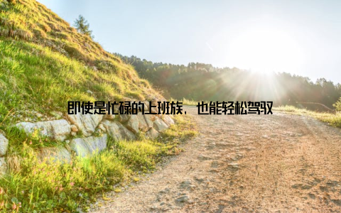 即使是忙碌的上班族, 也能轻松驾驭