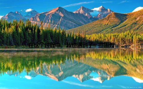 在这个过程中, 我也遇到了一些困难