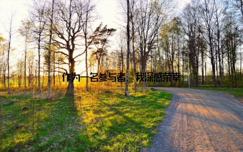 作为一名参与者, 我深感荣幸