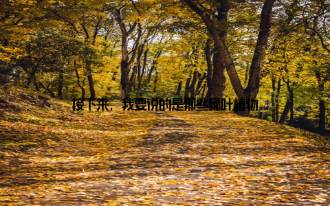 接下来, 我要说的是那些绿叶植物