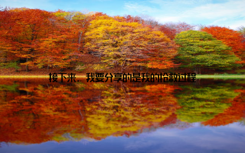 接下来, 我要分享的是我的抢救过程